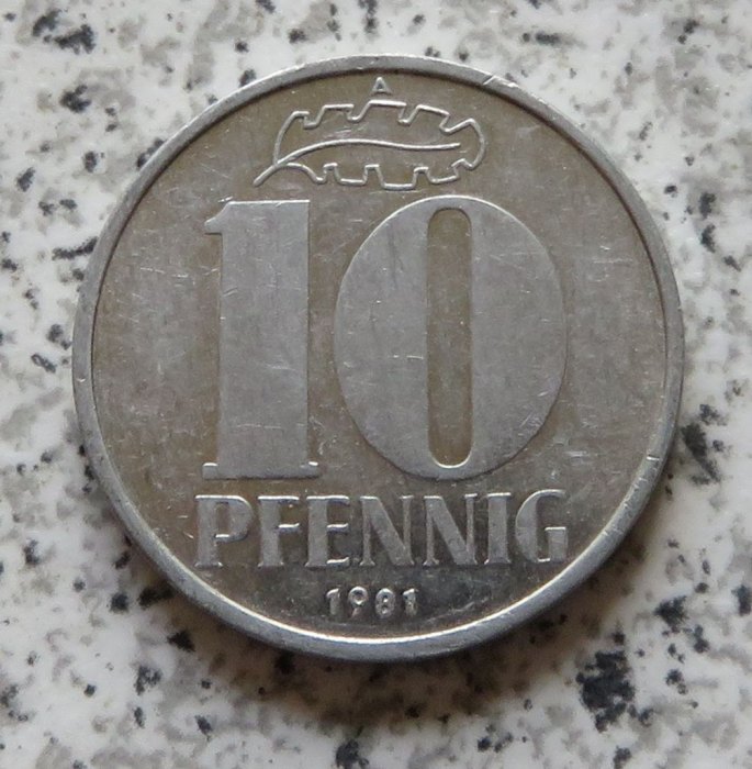  DDR 10 Pfennig 1981 A   