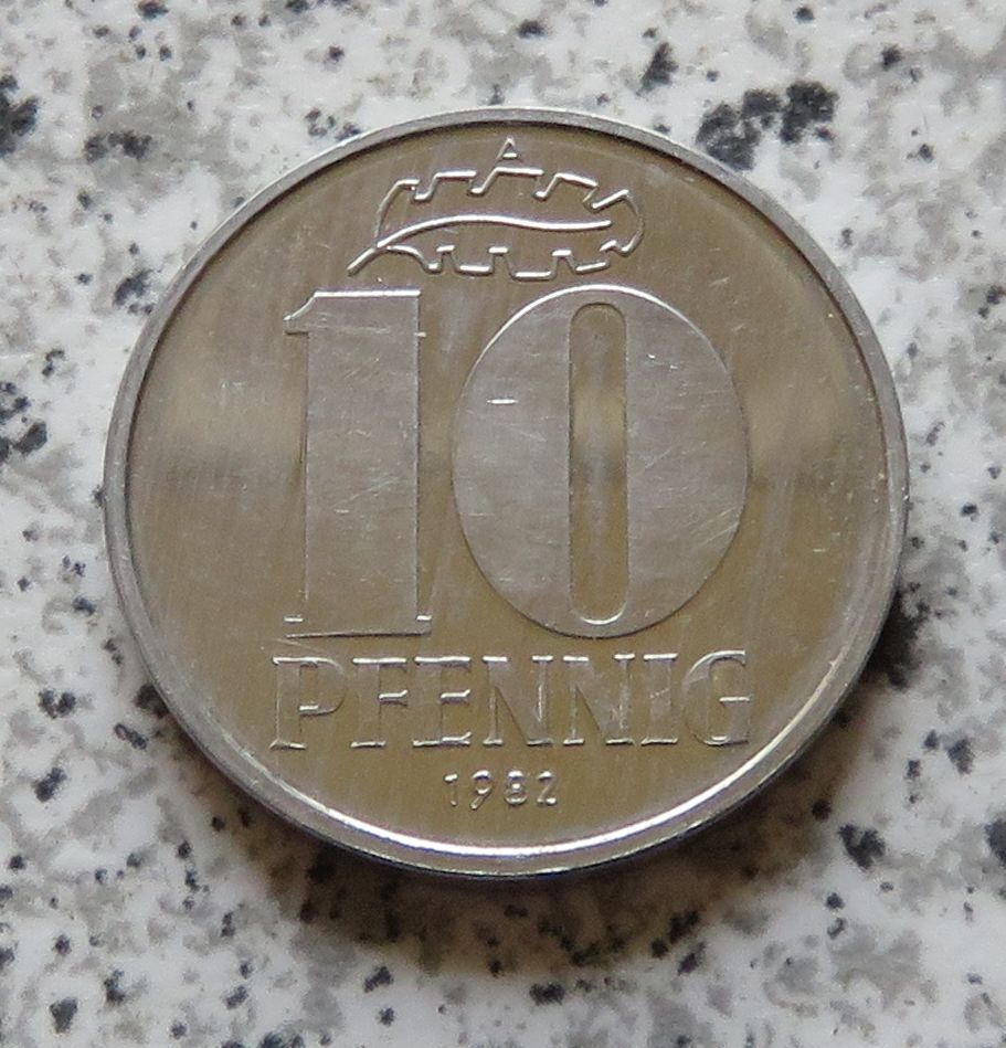  DDR 10 Pfennig 1982 A, Export   