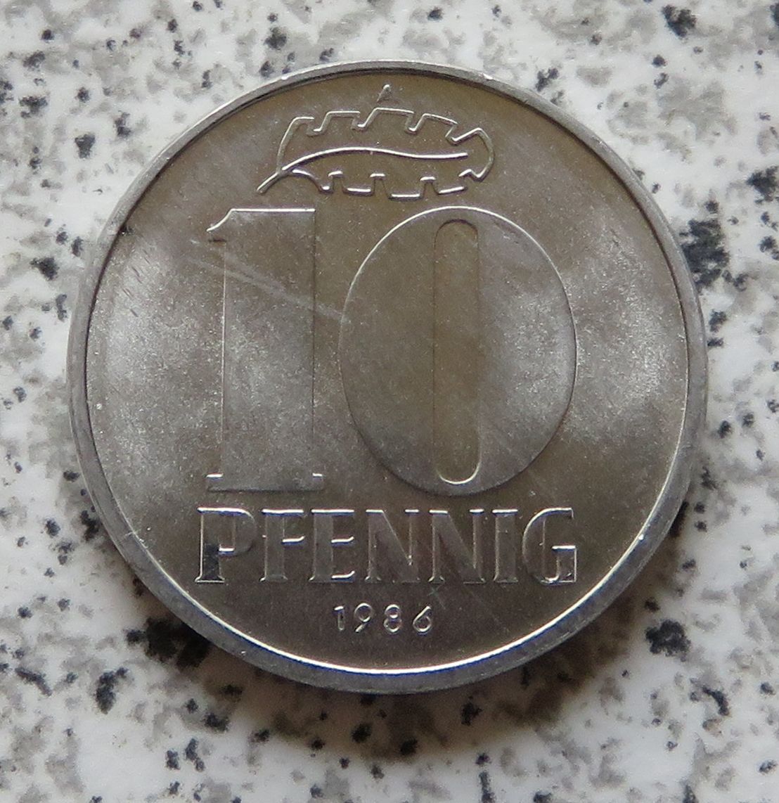  DDR 10 Pfennig 1986 A, Erhaltung   