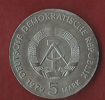  DDR 5 Mark Einstein 1979 Koblenzer Münzen Studio Koblenz Frank Maurer AH592   