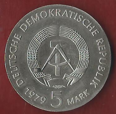  DDR 5 Mark Einstein 1979 Koblenzer Münzen Studio Koblenz Frank Maurer AH593   