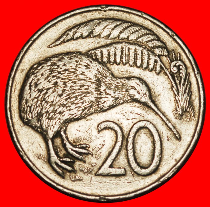  Ⰶ CANADA KIWI (1967-2006):NEW ZEALAND★20 CENTS 1978! ELIZABETH II 1953-2022! LOW START ★ NO RESERVE!   