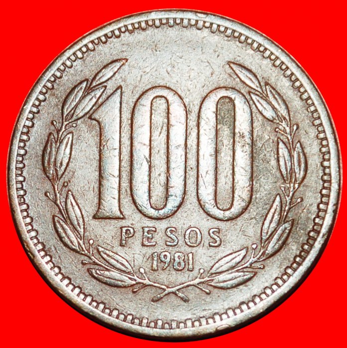  Ⰶ CROWNED CONDOR (1981-2000): CHILE ★ 100 PESOS 1981! LOW START ★ NO RESERVE!   