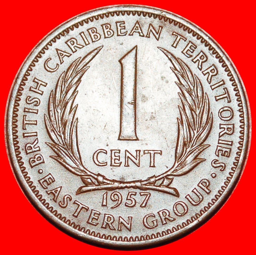  Ⰶ GREAT BRITAIN (1955-1965): BRITISH CARIBBEAN TERRITORIES ★ 1 CENT 1957!  LOW START ★ NO RESERVE!   