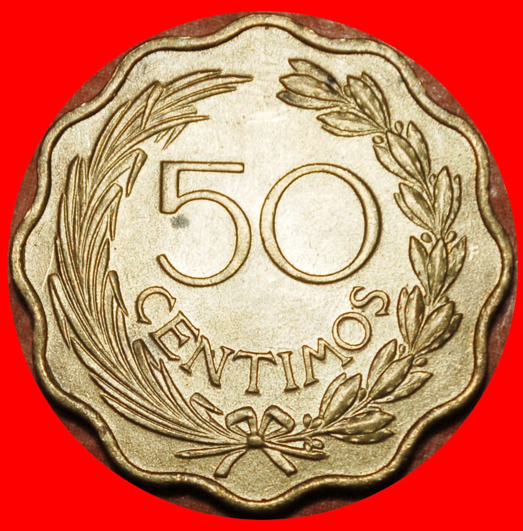  Ⰶ GREAT BRITAIN: PARAGUAY ★ 50 CENTIMOS 1953 LION! UNC MINT LUSTRE! LOW START ★ NO RESERVE!   