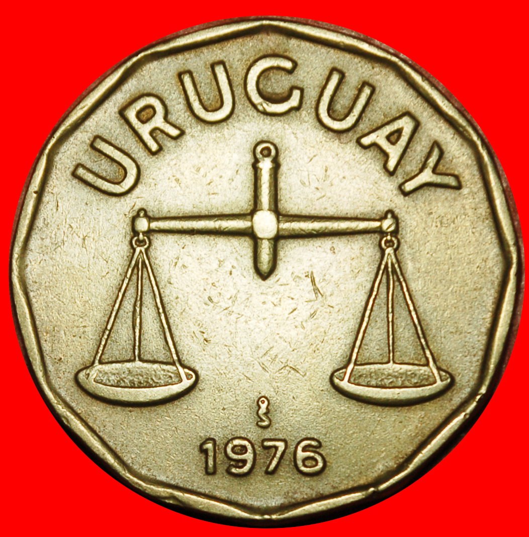  Ⰶ CHILE (1976-1981): URUGUAY★50 CENTESIMOS 1976 REGULAR FOR COINS ALIGNMENT! LOW START ★ NO RESERVE!   