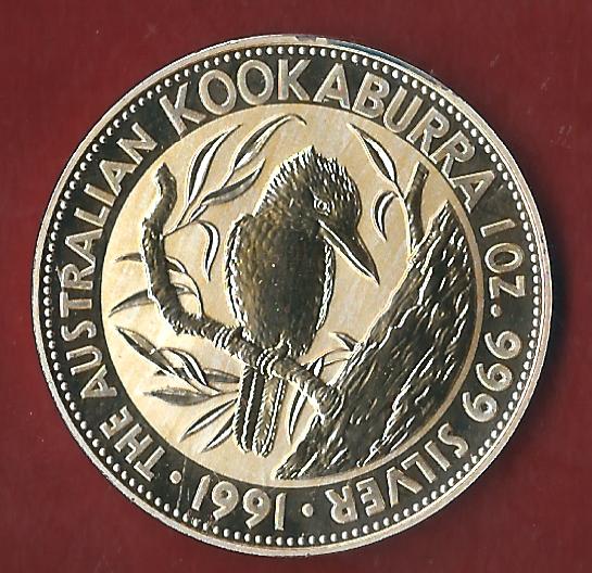  Australien 1991 1 OZ Feinsilber Koblenzer Münzen Studio Koblenz Frank Maurer AH808   