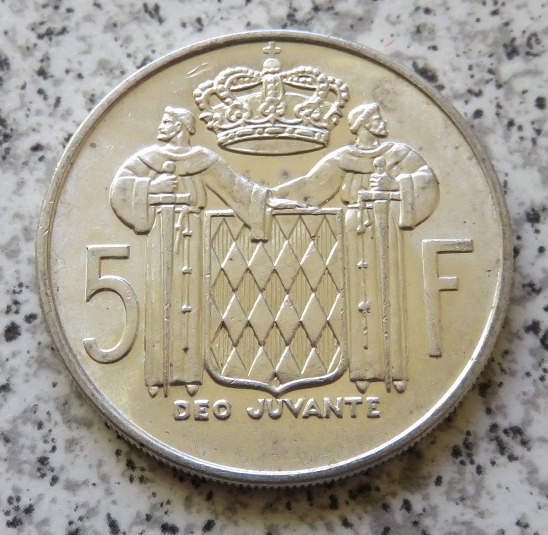  Monaco 5 Francs 1966, Silber   