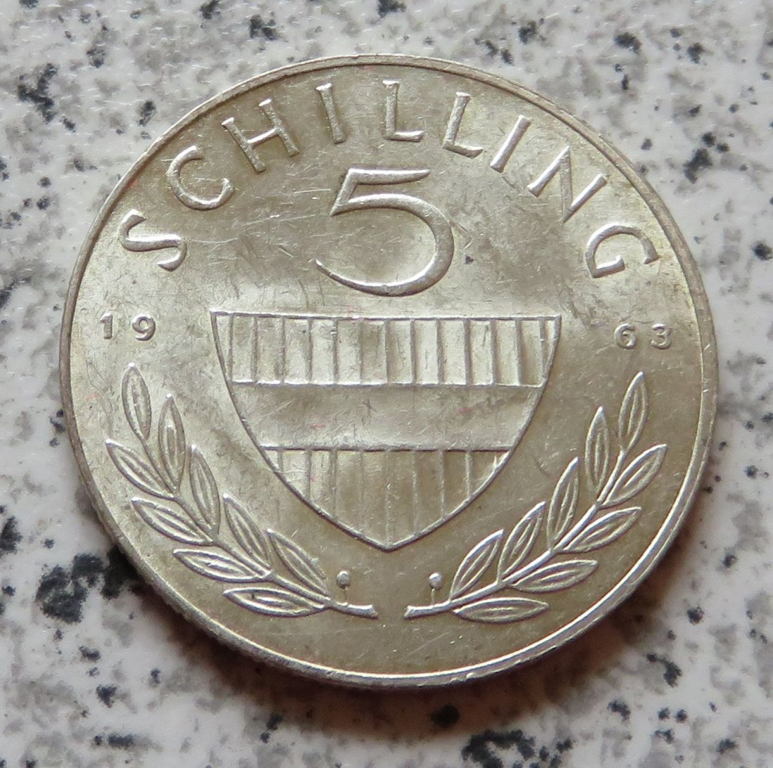  Österreich 5 Schilling 1963, bestes Jahr   