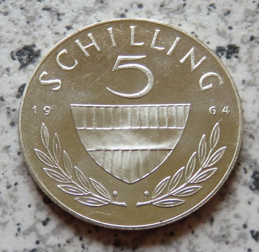  Österreich 5 Schilling 1964 PP   