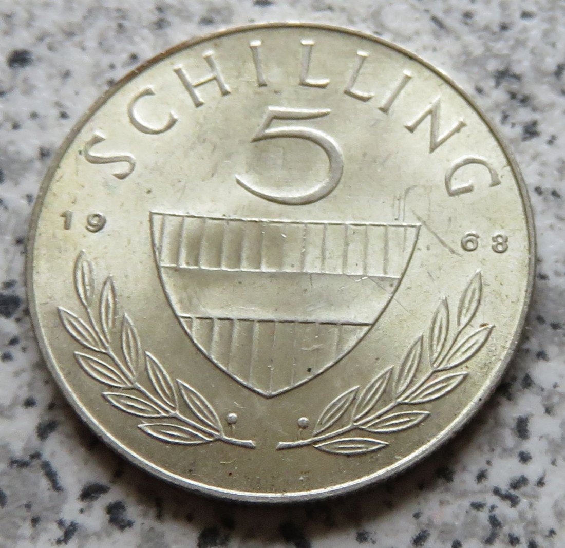  Österreich 5 Schilling 1968, Erhaltung   