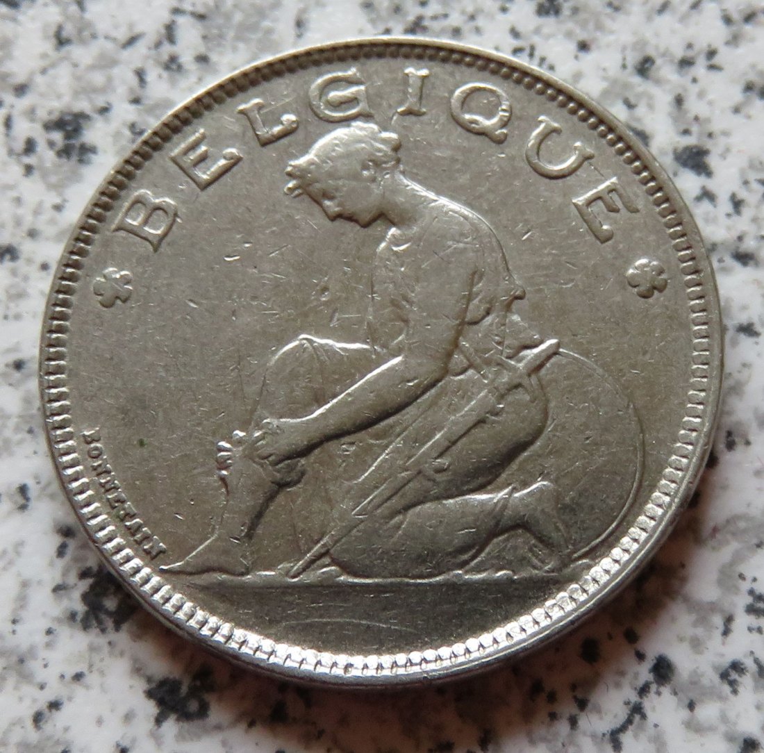  Belgien 2 Francs 1923, französisch   