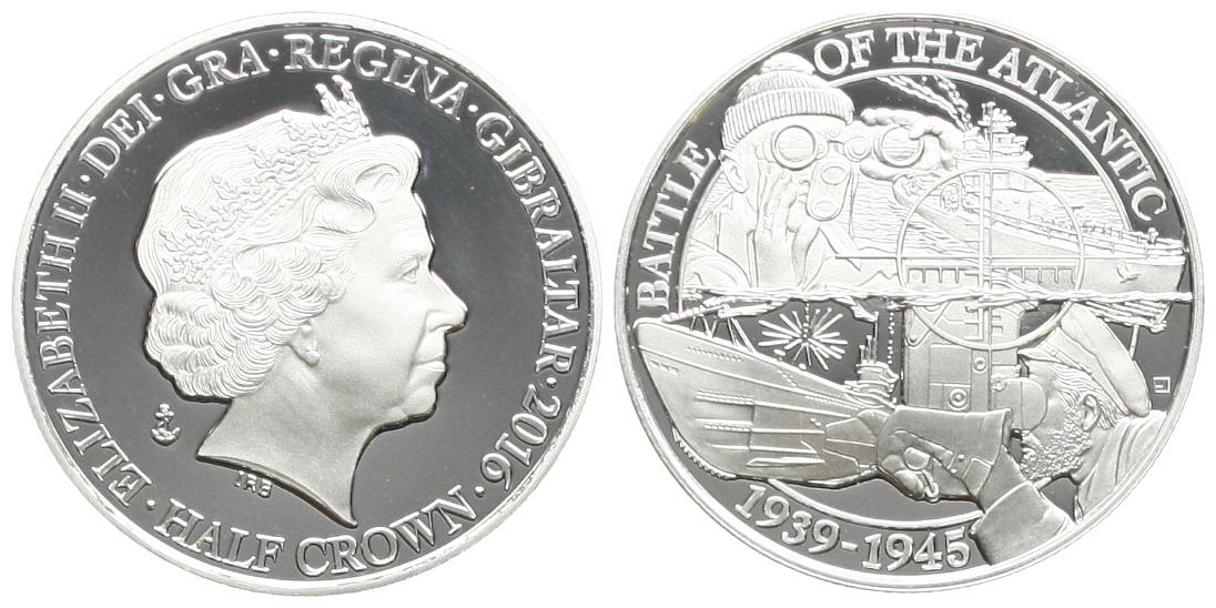  Gibraltar: Elisabeth II., 1/2 Crown 2016, pp, näheres unten!   