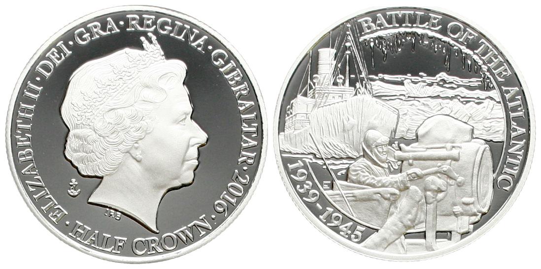  Gibraltar: Elisabeth II., 1/2 Crown 2016, pp, näheres unten!   