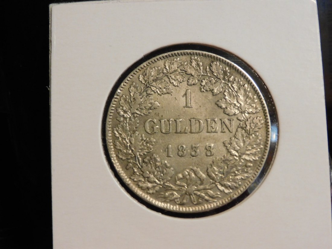  GERMANY 1 GULDEN 1838 WURTTEMBERG.GRADE-PLEASE SEE PHOTOS.   