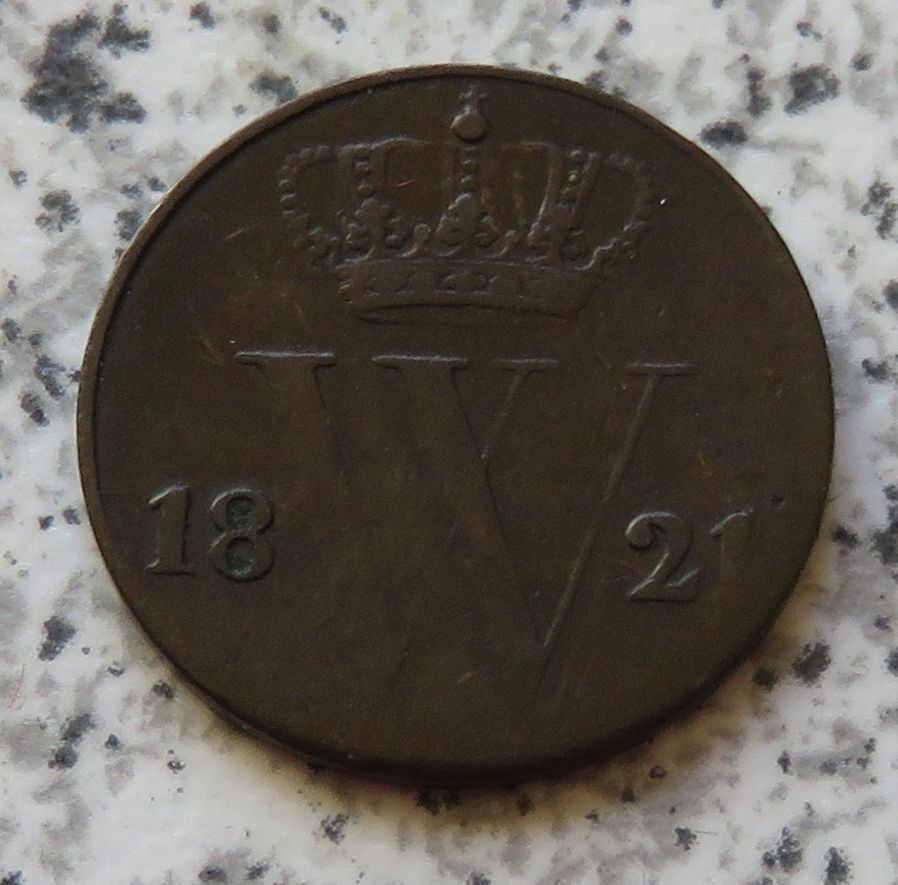  Niederlande 1/2 Cent 1821   