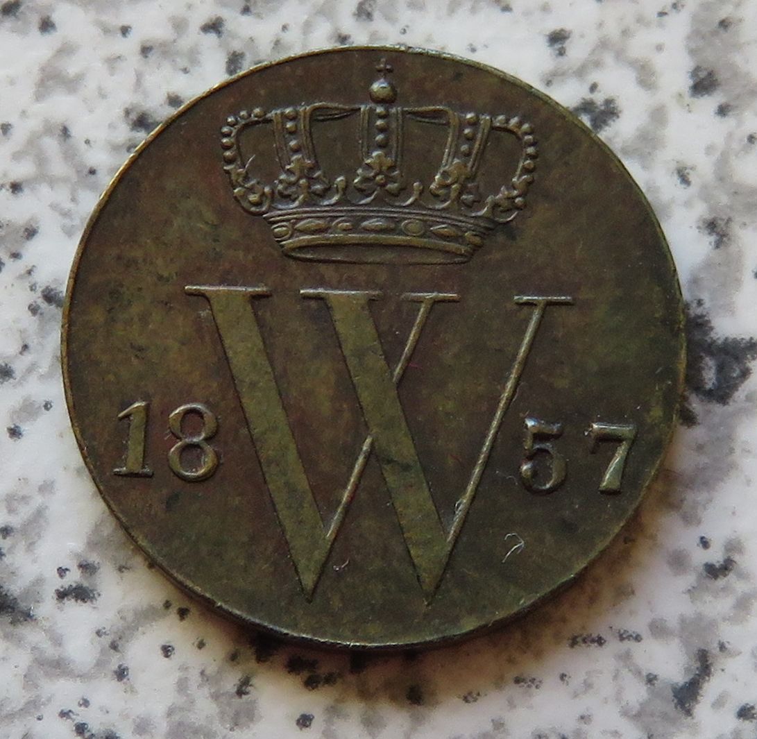  Niederlande 1/2 Cent 1857, besser   