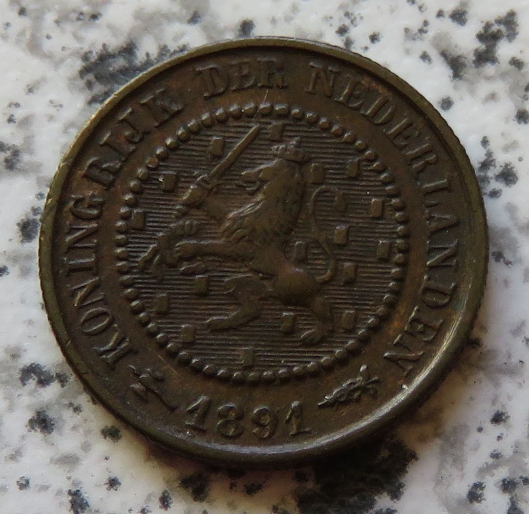  Niederlande 1/2 Cent 1891   