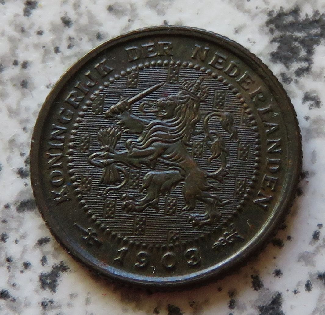  Niederlande 1/2 Cent 1903, Erhaltung   