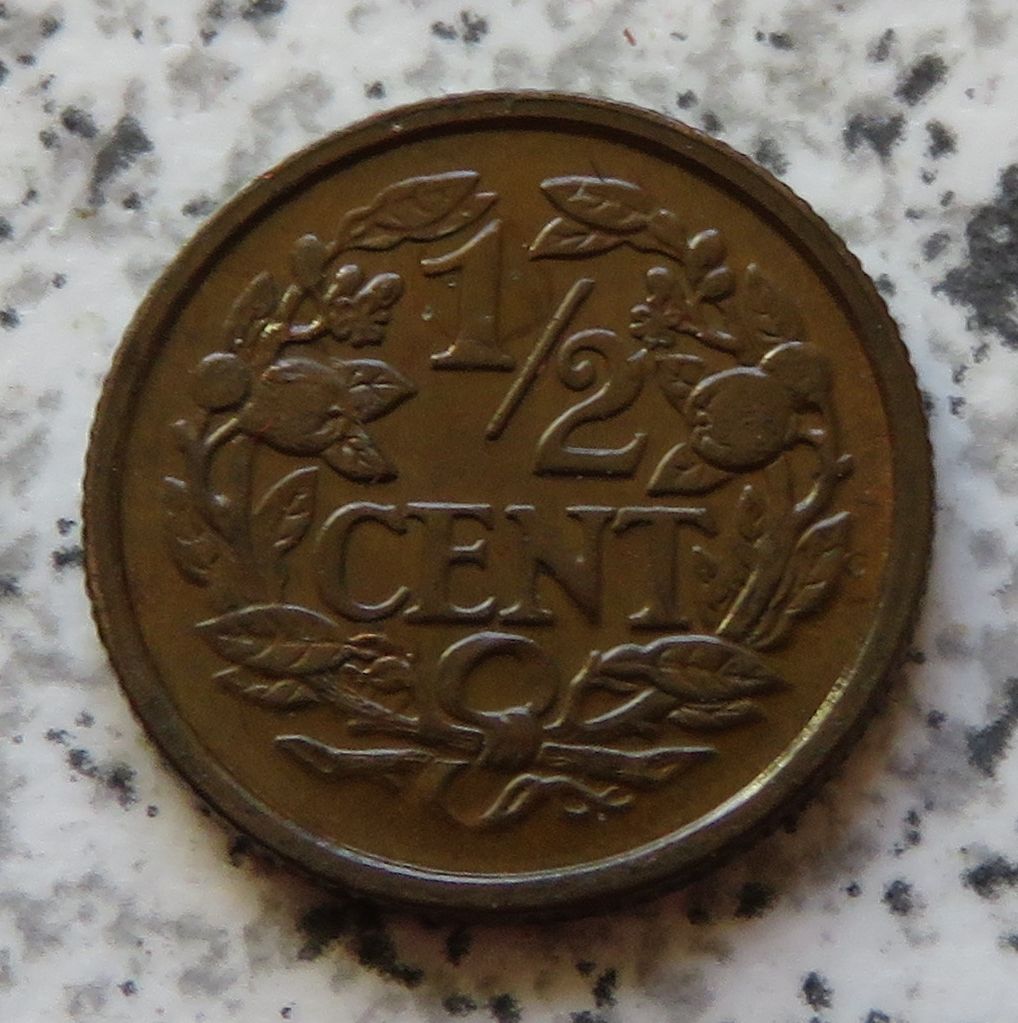  Niederlande 1/2 Cent 1909, Erhaltung   