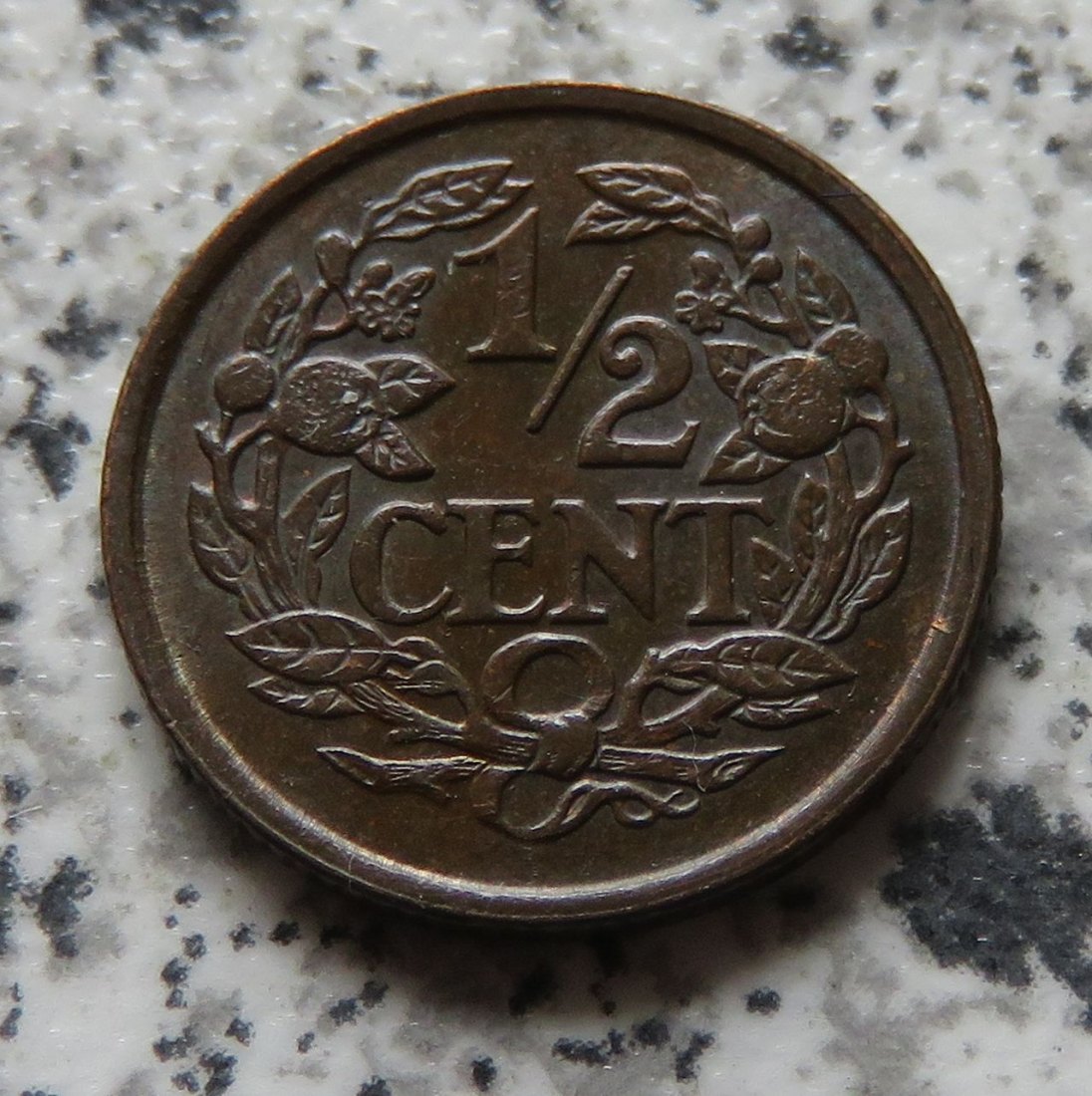  Niederlande 1/2 Cent 1937, Erhaltung   