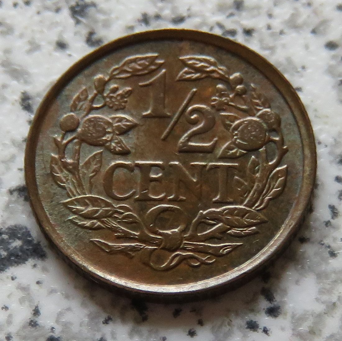  Niederlande 1/2 Cent 1938, Erhaltung   