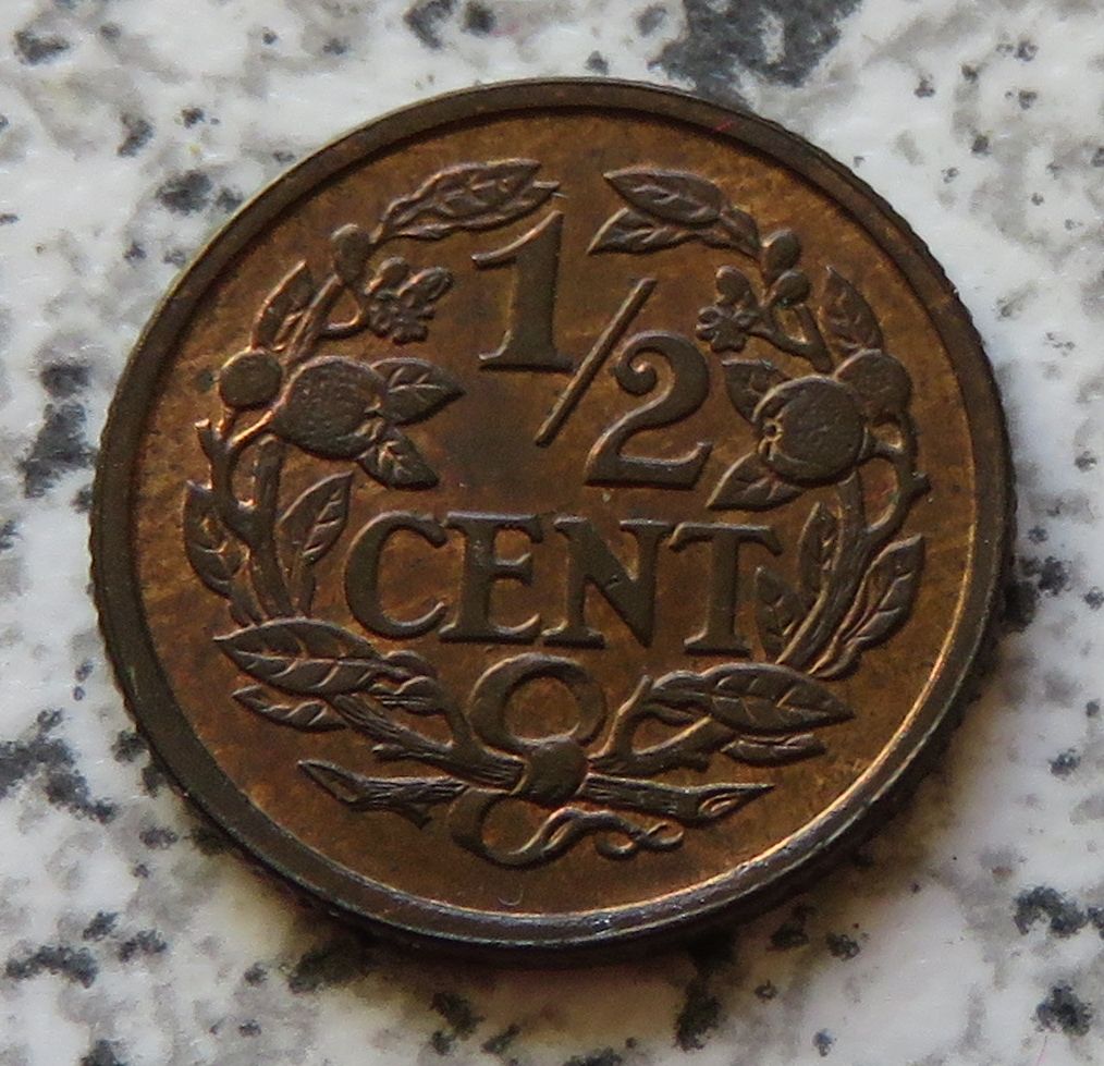  Niederlande 1/2 Cent 1940, Erhaltung   