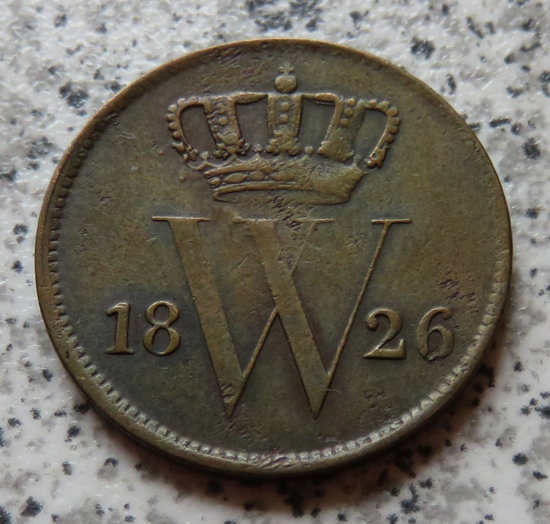  Niederlande 1 Cent 1826 B   