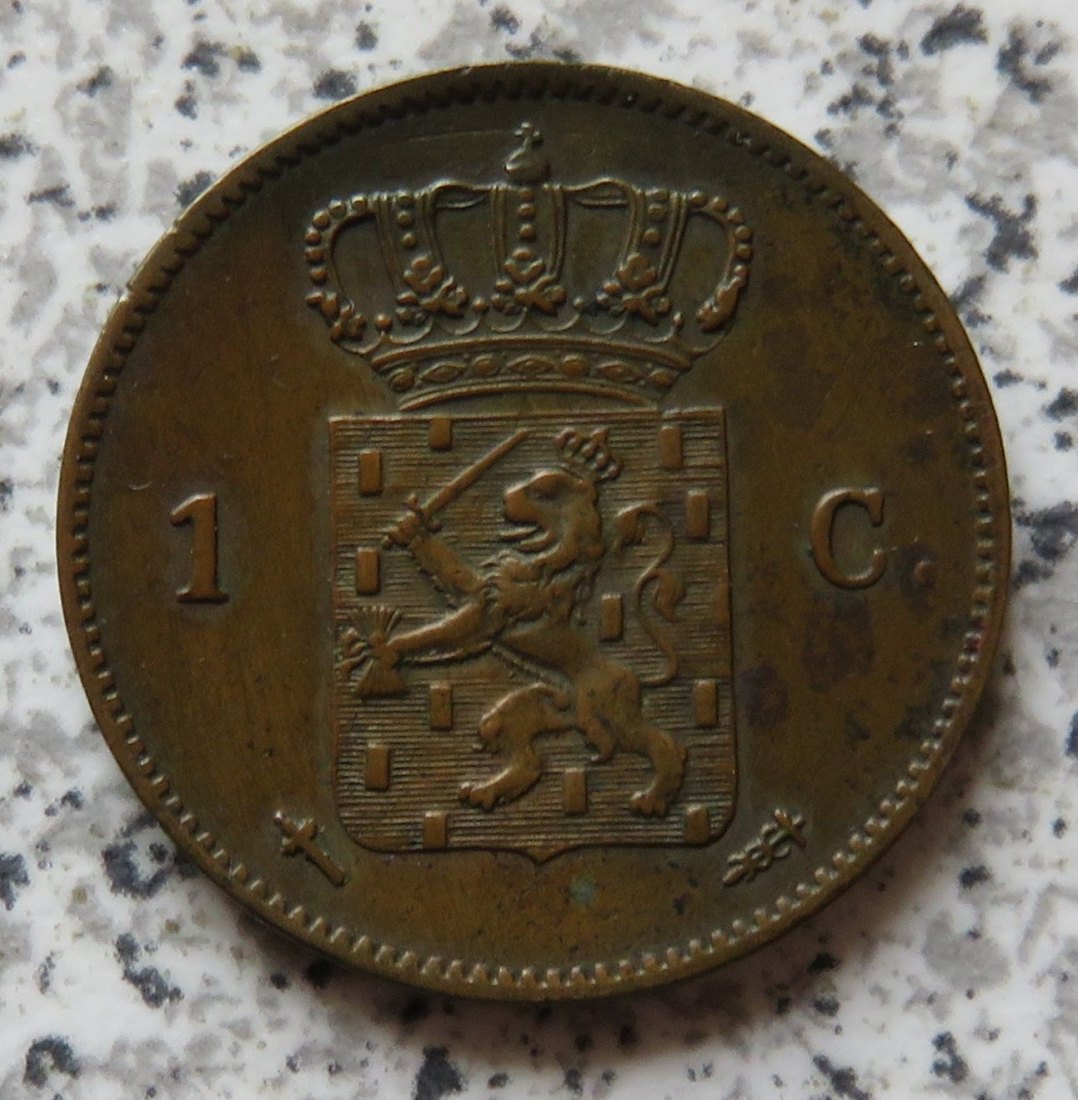  Niederlande 1 Cent 1860, besser   