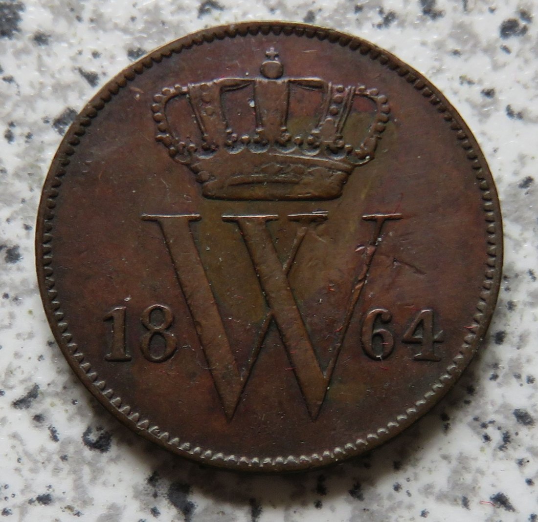  Niederlande 1 Cent 1864   