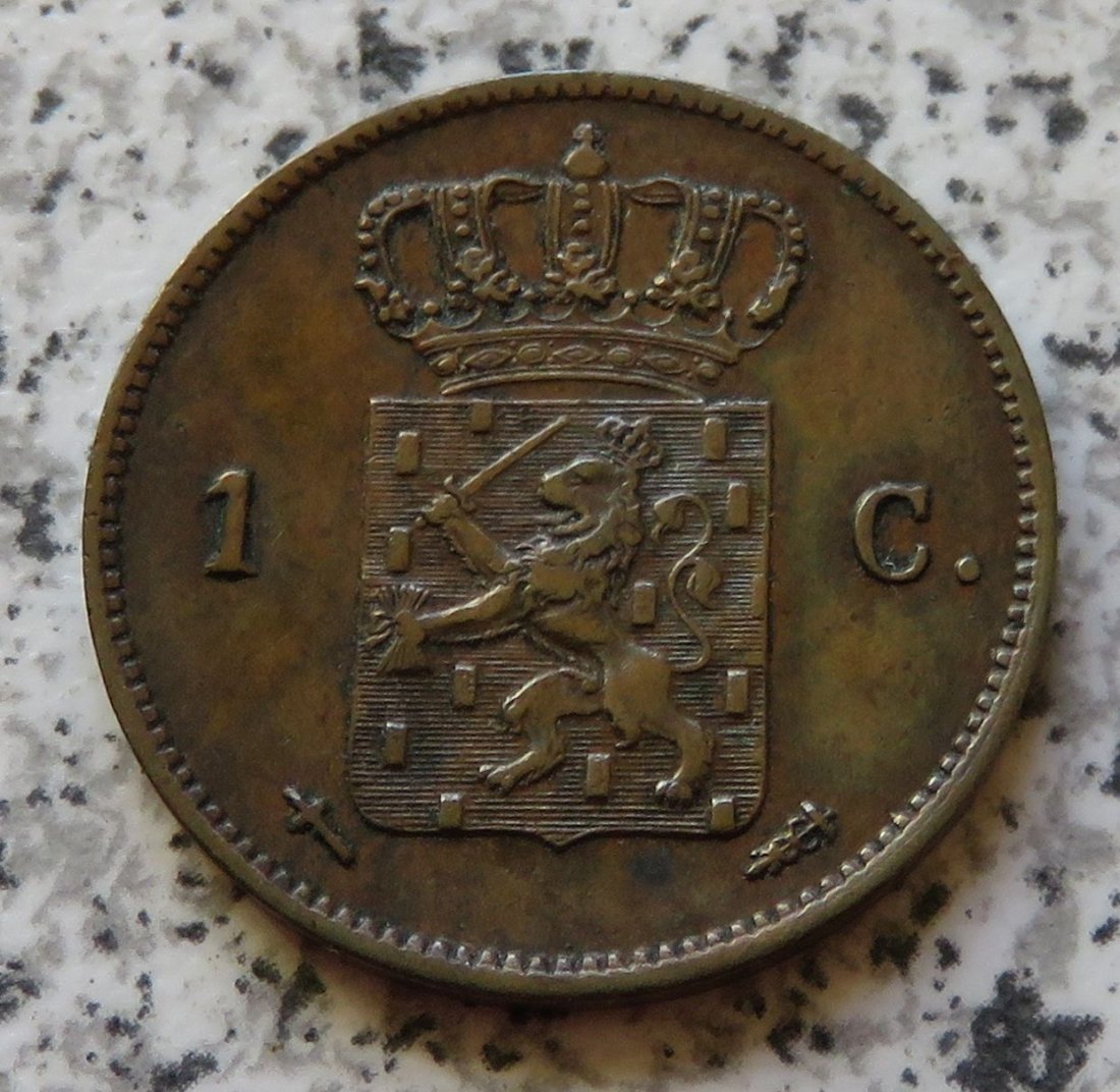  Niederlande 1 Cent 1864, besser   