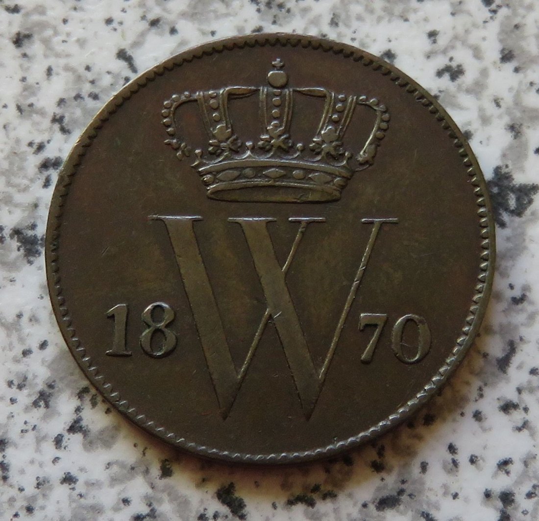  Niederlande 1 Cent 1870, besser   