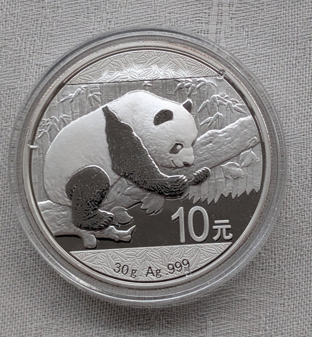  China Panda in Silber 30g Jahrgang 2016   