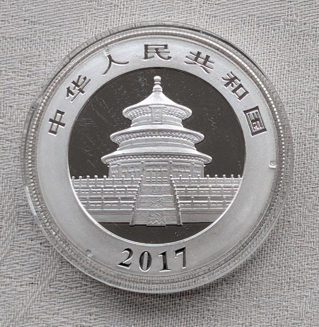  China Panda in Silber 30g Jahrgang 2017   