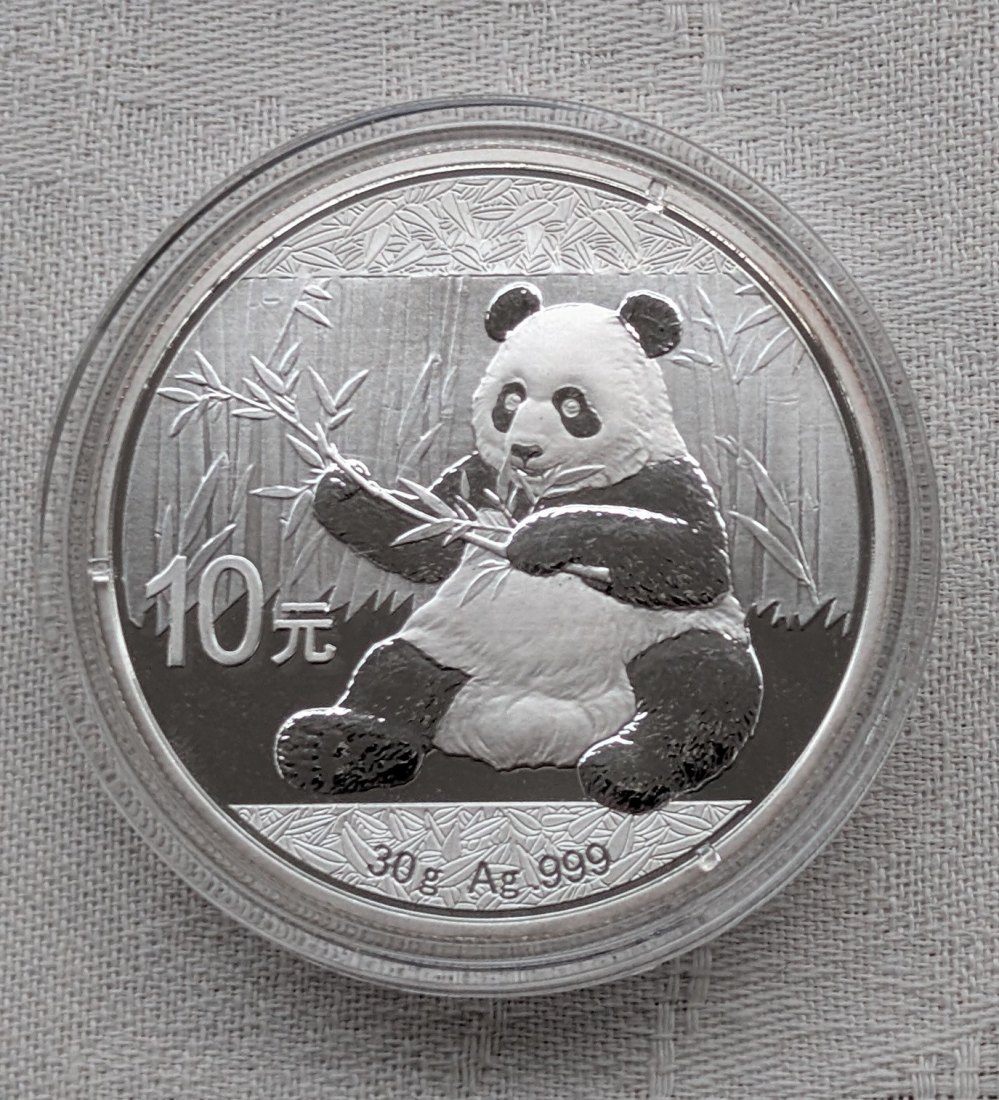  China Panda in Silber 30g Jahrgang 2017   