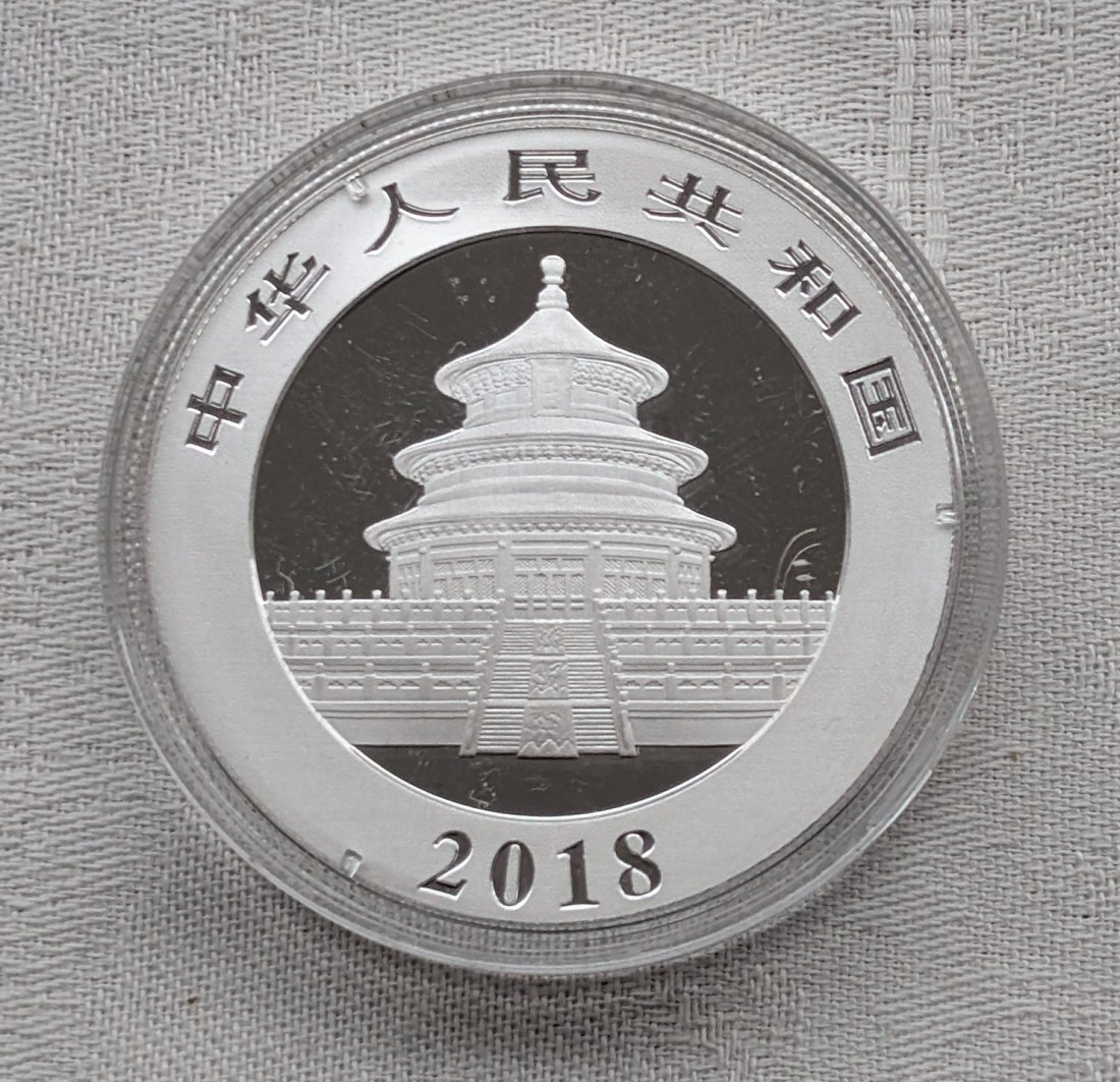  China Panda in Silber 30g Jahrgang 2018   