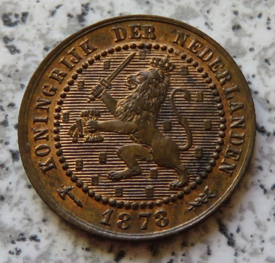  Niederlande 1 Cent 1878, Erhaltung   