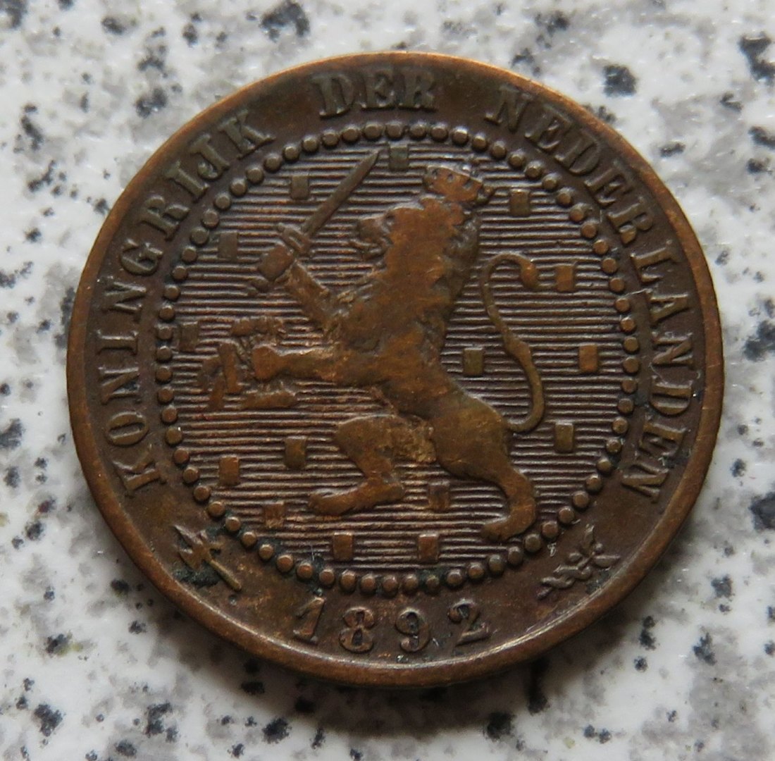  Niederlande 1 Cent 1892   