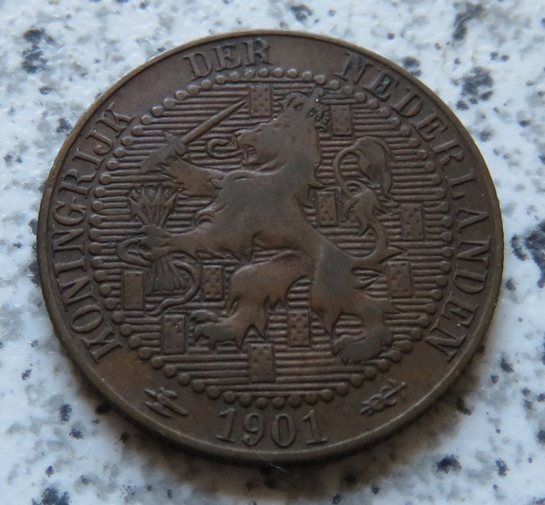  Niederlande 1 Cent 1901 KONIN-G-RIJK, KM 131   