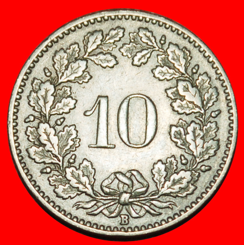  Ⰶ LIBERTY (1879-2025): SWITZERLAND ★ 10 RAPPEN 1919B NOT BRASS! DIES 1+A! LOW START ★ NO RESERVE!   