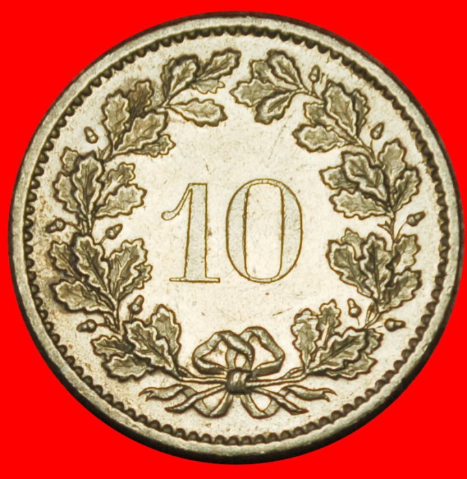  Ⰶ LIBERTY (1879-2025): SWITZERLAND ★ 10 RAPPEN 1973! DIES 1+B! MINT LUSTRE! LOW START ★ NO RESERVE!   