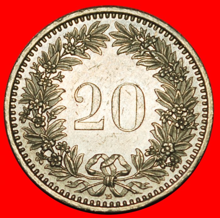  Ⰶ LIBERTY (1881-2025): SWITZERLAND ★ 20 RAPPEN 1991B DIES 2+B! LOW START ★ NO RESERVE!   