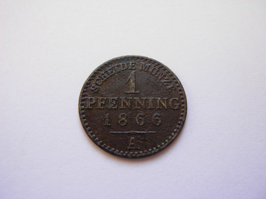  1 Pfenning 1866 A   