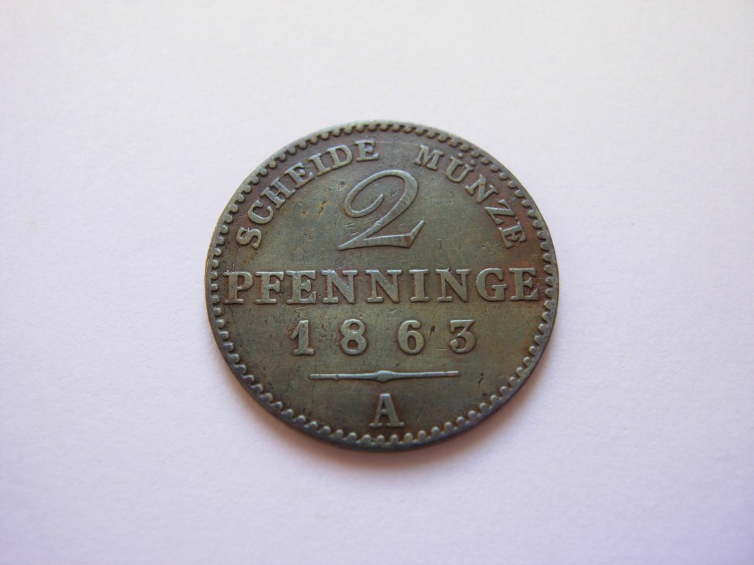  2 Pfenning 1863 A   