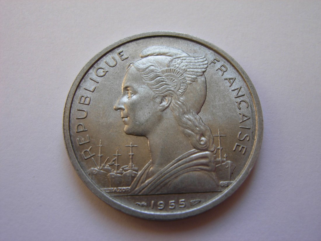  5 Franc 1955 - Reunion   