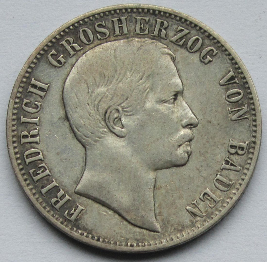  Baden: 1/2 Gulden Friedrich 1864   