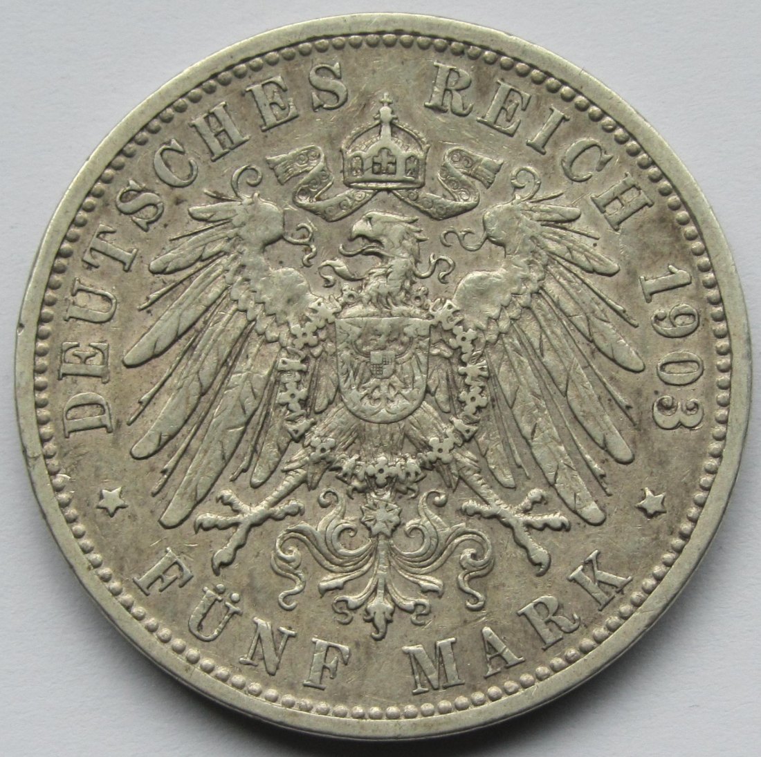  Kaiserreich: Baden, 5 Mark Friedrich I. (Jaeger 33), 1903   