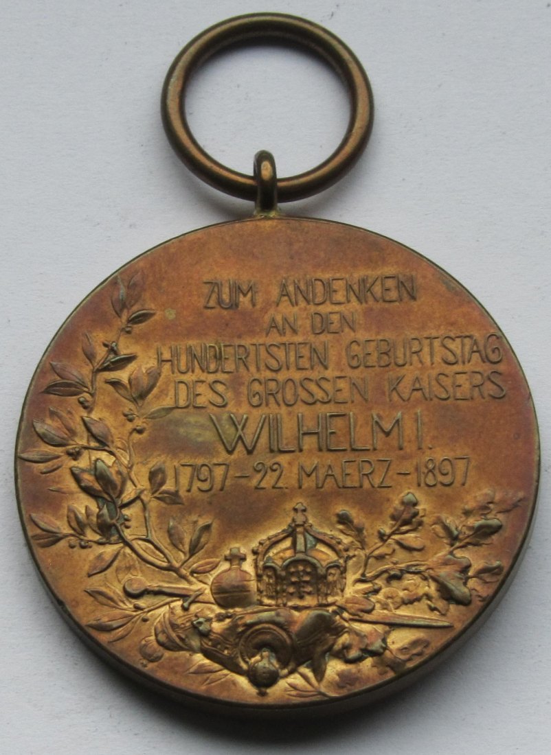  Kaiserreich: Preußen, Zentenarmedaille 1897   