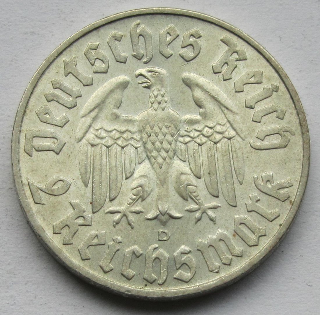  Deutsches Reich: 2 Mark Luther (Jaeger 352), 1933 D   