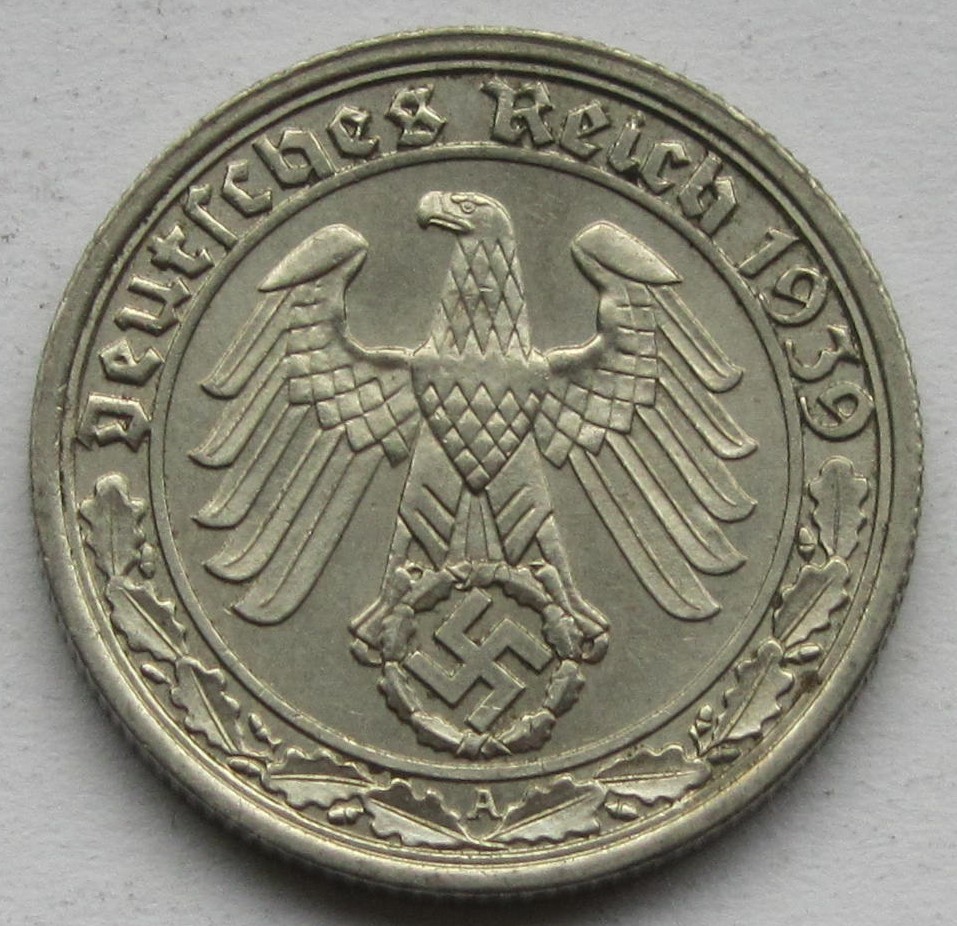  Deutsches Reich: 50 Pfennig 1939 A   